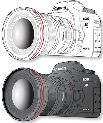 Canon camera technical illustration, drawings
