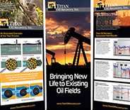 Large format presentation displays for Titan Oil Recovery.