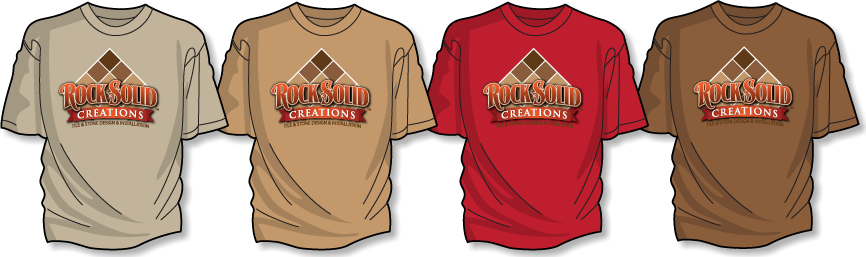 Rock Solid logo optimized for t-shirts for construction staff.