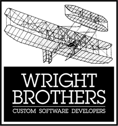 Logo design for Wright Brothers Custom Software Developers.