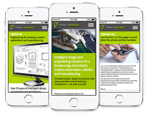 Frisella Design mobile website design