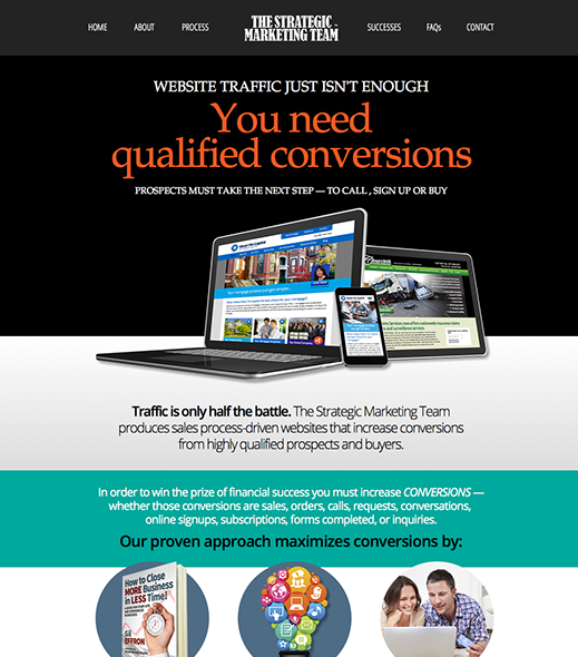Web site design for The Strategic Marketing Team, based in Hudson and Tampa, Florida.